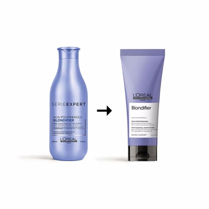 L'Oreal Acondicionador Blondifier para Cabello Rubio Iluminador Restaurador Nuevo Formato 200ml 1