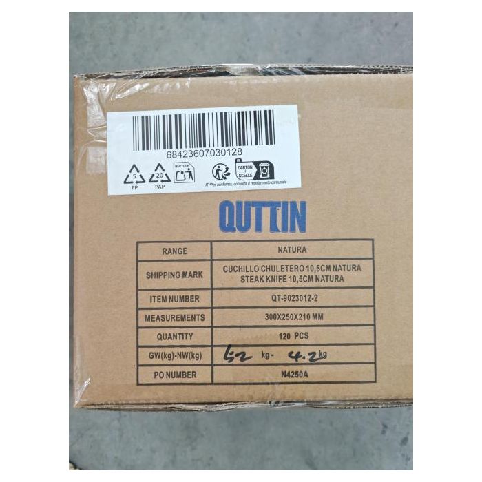 Quttin Cuchillo Chuletero 10.5 cm Natura (60 Unidades) 3