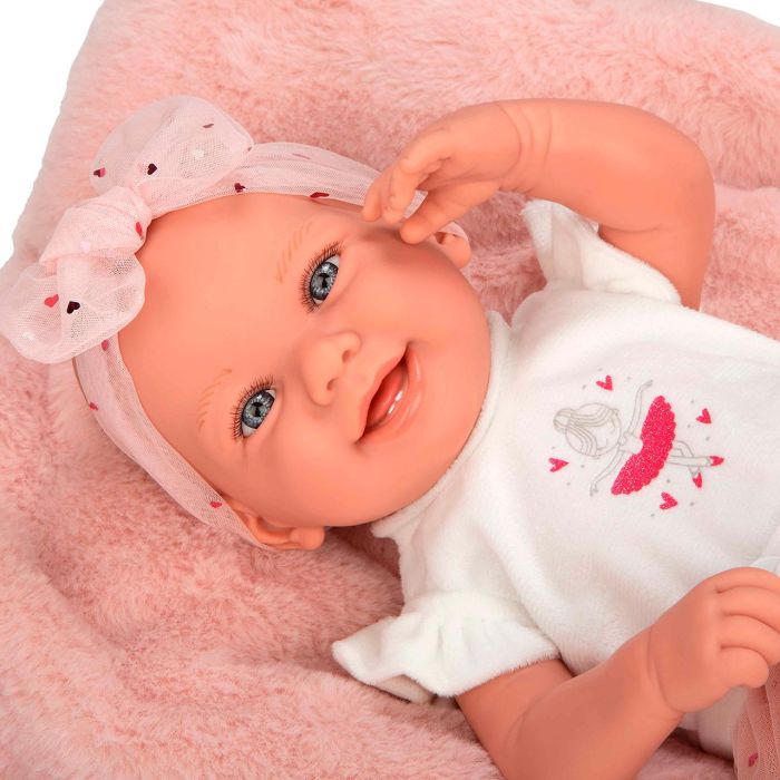 Muñecas Arias Muñeca de Juguete Colección Elegance Zoe, Bailarina Rosa de 42 cm, Cuerpo de Vinyl, para Niñas, con Cojín 2 Muñecas Arias Muñeca de Juguete Colección Elegance Zoe, Bailarina Rosa de 42 cm, Cuerpo de Vinyl, para Niñas, con Cojín 2
