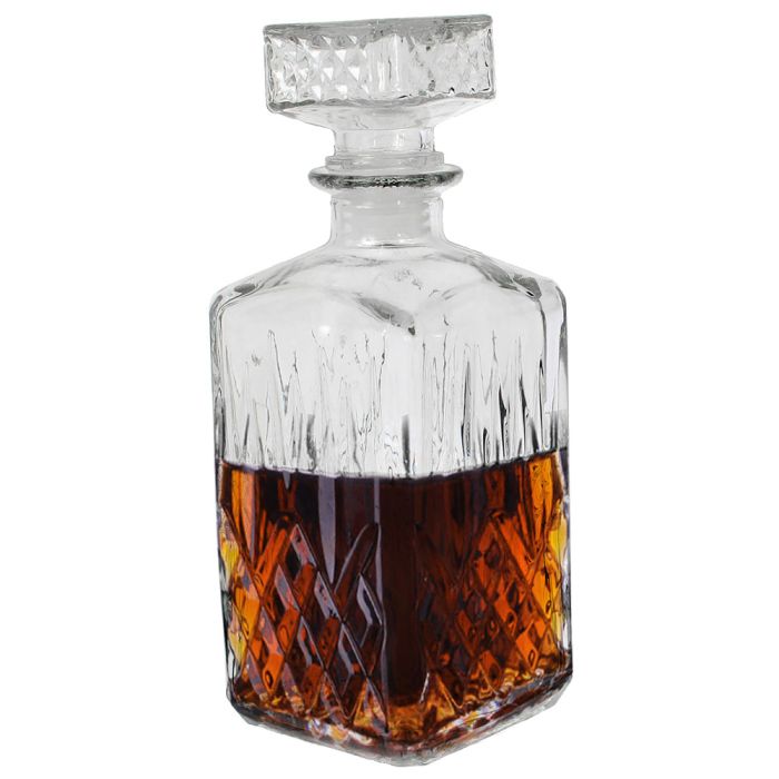 Botella para whisky y vasos x4 4