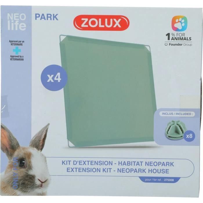 Kit de ampliación para recinto modular - ZOLUX - Neo Park - Rabbit - 4 paneles sólidos 3 Kit de ampliación para recinto modular - ZOLUX - Neo Park - Rabbit - 4 paneles sólidos 3