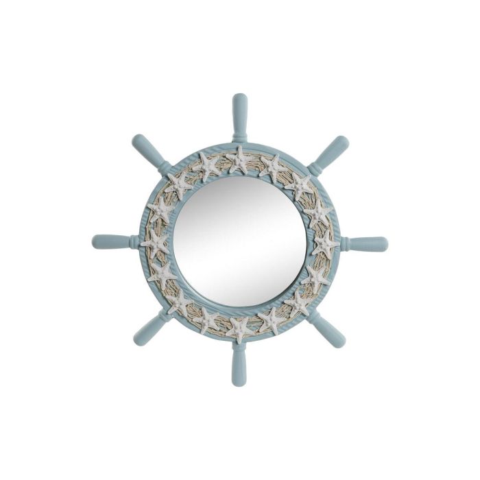 Espejo de pared Home ESPRIT Azul cielo Mediterráneo 42,5 x 3 x 42,5 cm 0 Espejo de pared Home ESPRIT Azul cielo Mediterráneo 42,5 x 3 x 42,5 cm 0