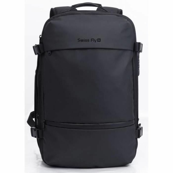 Swiss Fly AUC3700923607139 - Bolsa de Viaje de Compresión al Vacío 40 L - Bomba Externa, Multibolsillos, Impermeable, Antirrobo