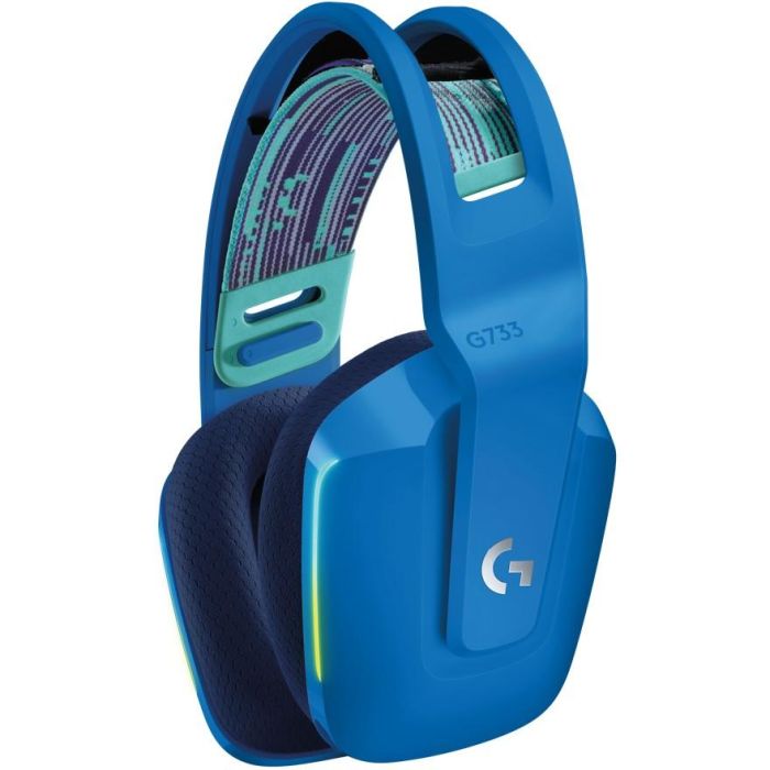 Logitech 981-000943 Auriculares Gaming Inalámbricos G733 con Micrófono, LIGHTSPEED, DTS Headphone:X 2.0, Ultraligeros, Azules 1