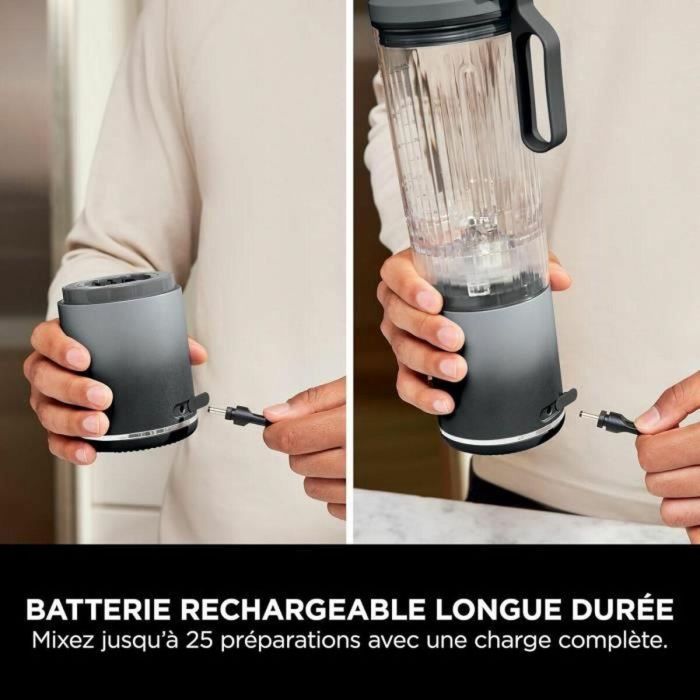 Licuadora portátil NINJA Blast Max - BC251EULD - Recipiente de 530 ml - Batería de 2 h - Inalámbrica - Sin BPA - Gris 5 Licuadora portátil NINJA Blast Max - BC251EULD - Recipiente de 530 ml - Batería de 2 h - Inalámbrica - Sin BPA - Gris 5