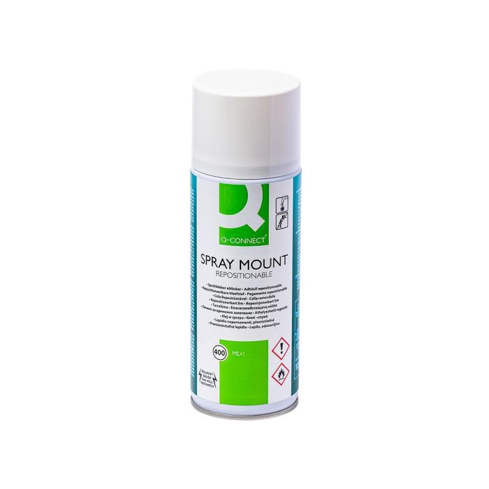 Pegamento Q-Connect Spray Quick Mount Adhesivo Reposicionable Bote De 400 mL 1