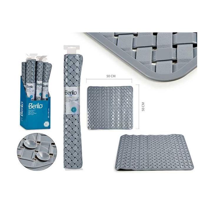 Alfombra Antideslizante Trenzado 50X50Cm Gris Berilo (12 Unidades) Alfombra Antideslizante Trenzado 50X50Cm Gris Berilo (12 Unidades)