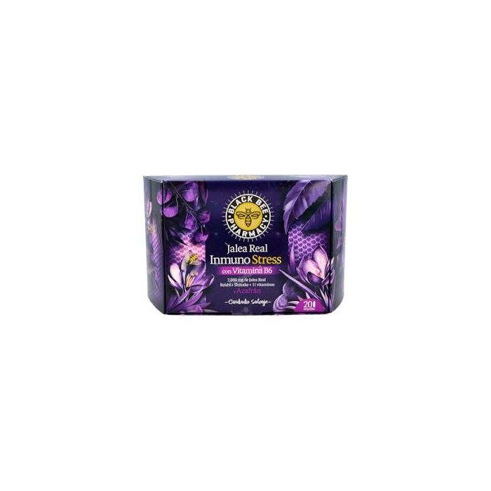 Black Bee Inmuno Stress Estuche 20 Vial Negro-Lila