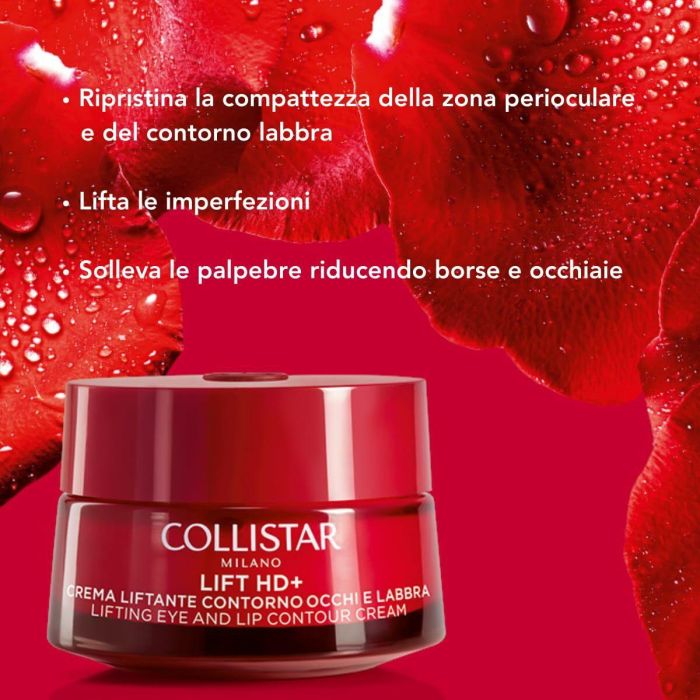 Collistar LIFT HD+ Contorno Ojos y Labios Crema Lifting Reafirmante Párpados Anti-Ojeras y Bolsas Vegano 15 ml 6