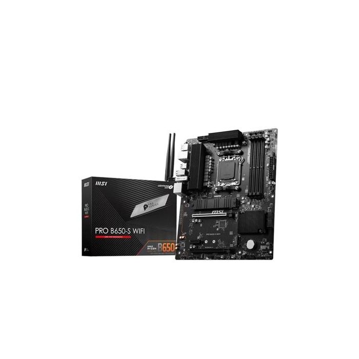 MSI PRO B650-S WiFi Placa Base ATX para AMD Ryzen 7000 Series, Zócalo AM5, Chipset B650, DDR5, Wi-Fi 6E, 2.5 Gigabit Ethernet 0 MSI PRO B650-S WiFi Placa Base ATX para AMD Ryzen 7000 Series, Zócalo AM5, Chipset B650, DDR5, Wi-Fi 6E, 2.5 Gigabit Ethernet 0