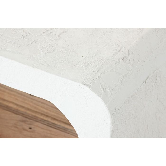 Mesita de Noche Home ESPRIT Blanco Natural 50 x 40,5 x 55,5 cm 3 Mesita de Noche Home ESPRIT Blanco Natural 50 x 40,5 x 55,5 cm 3