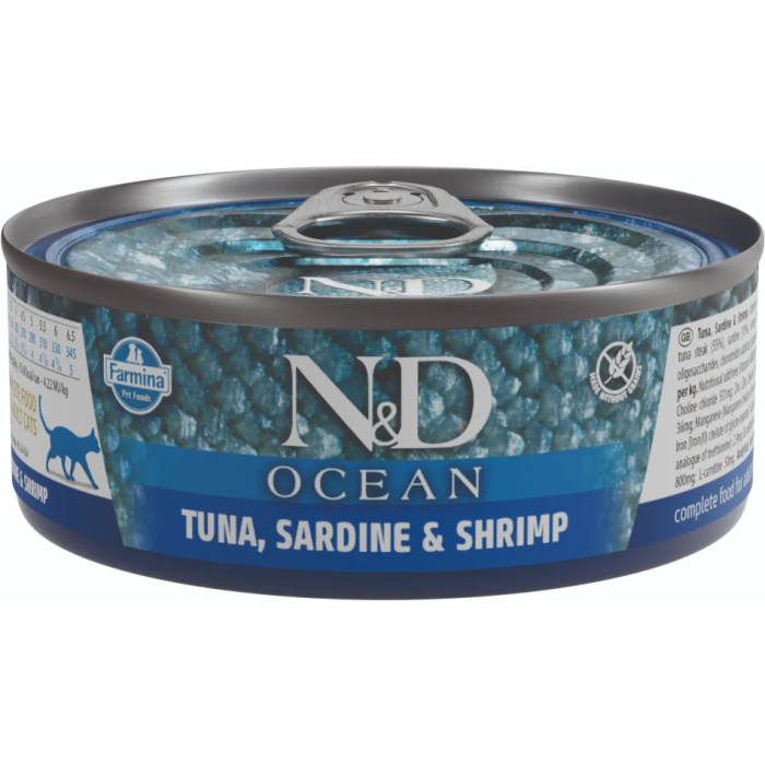 Farmina N&D Cat Ocean Atun Sardina Gamba Caja 6x70 gr