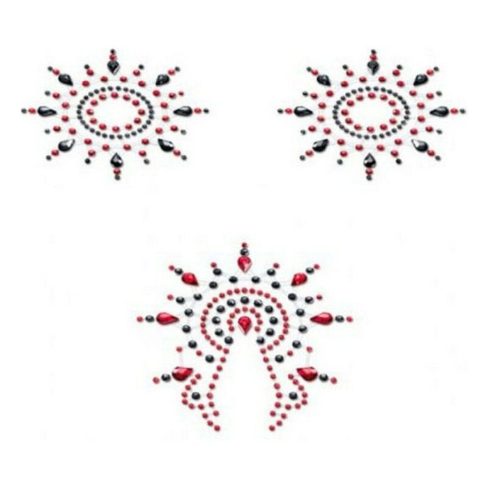 Set Gloria Negro y Rojo Mystim (3 pcs)