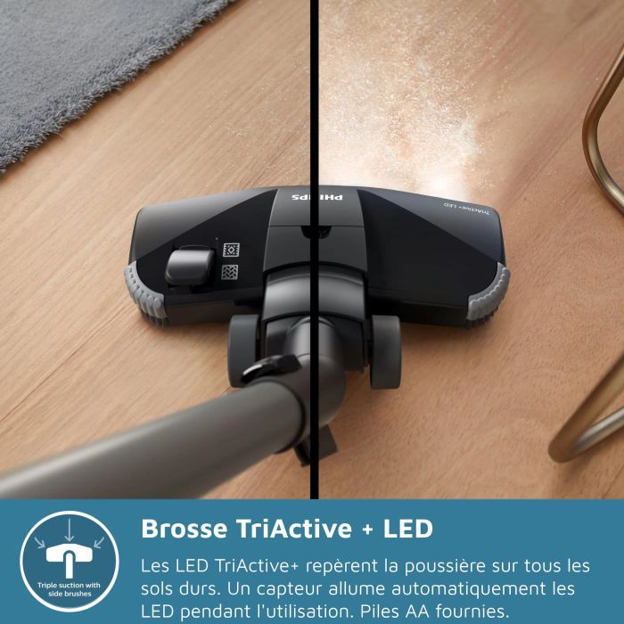 Philips Aspirador Cilíndrico con Bolsa XD6122/12 - 900 W - 4 L - Blanco Polar 3