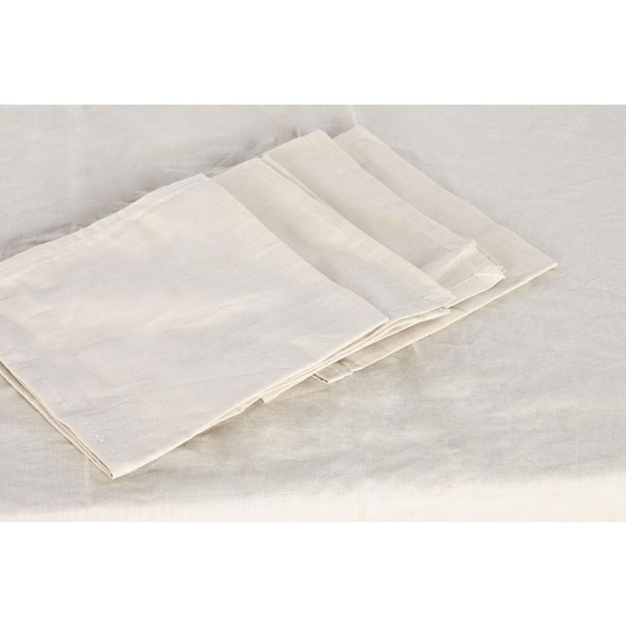 DKD Home Decor Mantel Cuadrado Beige 150x150 cm Lino Algodón 55/45% con 4 Servilletas (Set 5 Piezas) 3 DKD Home Decor Mantel Cuadrado Beige 150x150 cm Lino Algodón 55/45% con 4 Servilletas (Set 5 Piezas) 3