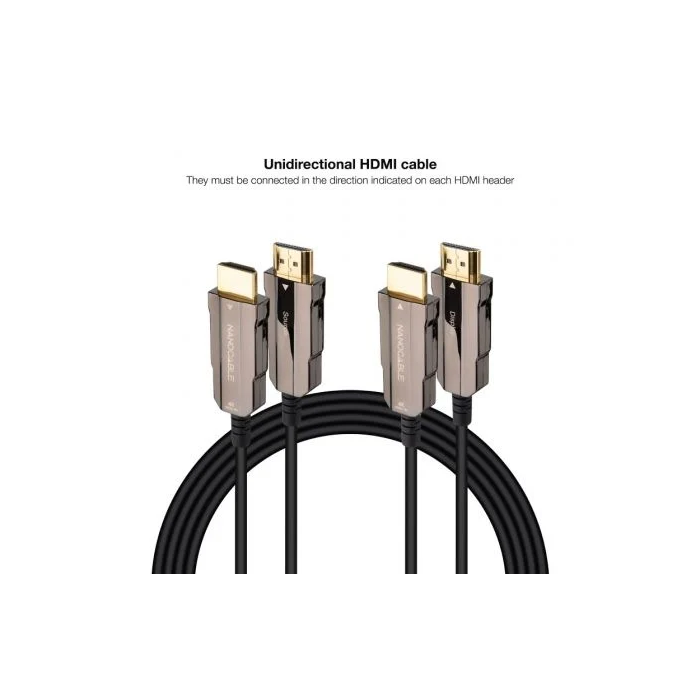Nanocable Cable HDMI 2.0 AOC 4K@60Hz 18Gbps Negro 100 Metros 10.15.2099 1 Nanocable Cable HDMI 2.0 AOC 4K@60Hz 18Gbps Negro 100 Metros 10.15.2099 1