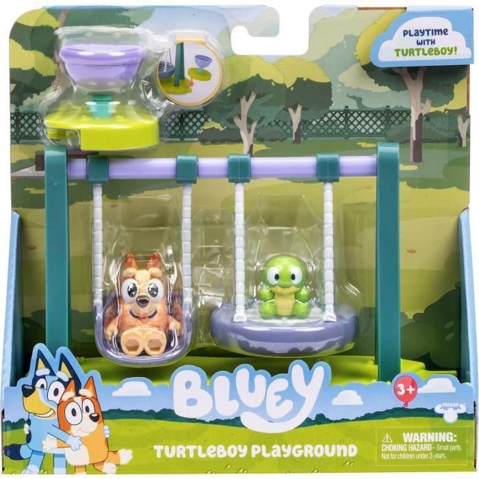 Zona de juegos - BLUEY - Bingo y Tortuga Bebé - Mini parque - Columpios incluidos Zona de juegos - BLUEY - Bingo y Tortuga Bebé - Mini parque - Columpios incluidos