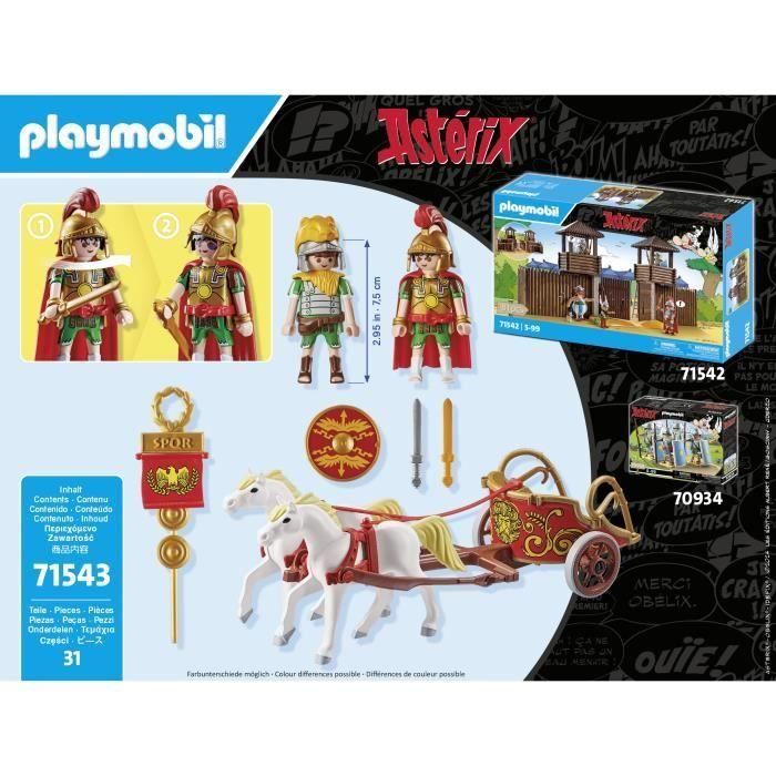 PLAYMOBIL 71543 Astérix: César con carro y caballos 4