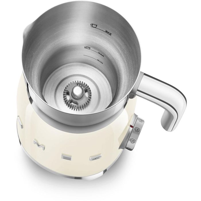 Smeg MFF11CREU Espumador de Leche Automático 50's Style Crema, 250ml, Frío/Caliente, Acero Inoxidable 4 Smeg MFF11CREU Espumador de Leche Automático 50's Style Crema, 250ml, Frío/Caliente, Acero Inoxidable 4