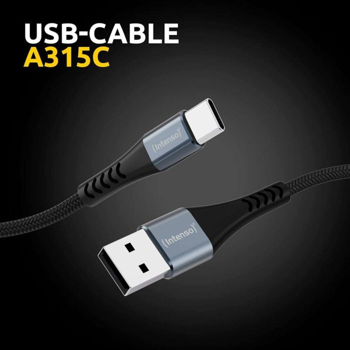 Cable USB A a USB-C INTENSO A315C Negro 4 Cable USB A a USB-C INTENSO A315C Negro 4