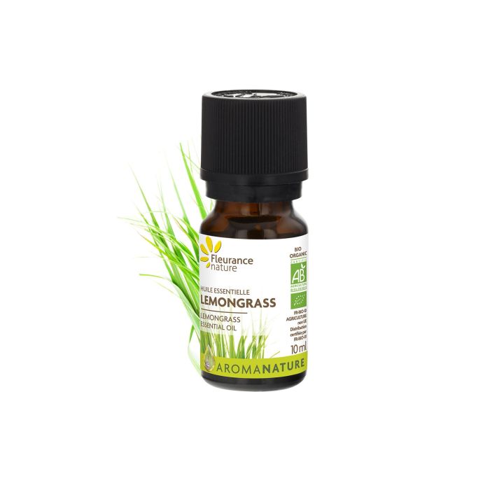 FLEURANCE NATURE Aceite Esencial de Lemongrass Bio 100% Puro y Natural - Cymbopogon flexuosus 10ml