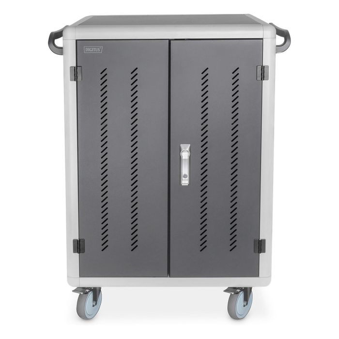 Digitus Armario de Carga Móvil para 30 Portátiles/Tabletas hasta 15.6", USB-C, con Desinfección UV-C, 540W, Negro, Ruedas, Gestión de Cables, Cierre con Llave