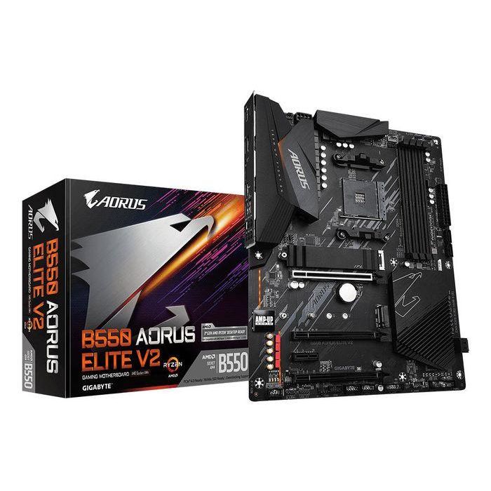 Gigabyte B550 AORUS ELITE V2 Placa Base AMD Ryzen 5000, 12+2 VRM, DDR4 4733MHz, 1xPCIe 4.0 + 1xPCIe 3.0 M.2, 2.5GbE LAN 0 Gigabyte B550 AORUS ELITE V2 Placa Base AMD Ryzen 5000, 12+2 VRM, DDR4 4733MHz, 1xPCIe 4.0 + 1xPCIe 3.0 M.2, 2.5GbE LAN 0