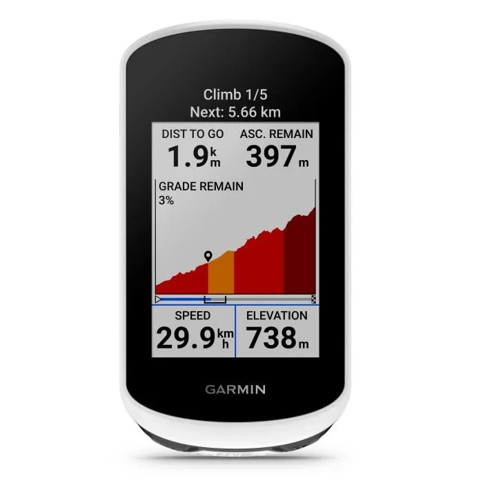 Garmin Edge Explore 2 Ciclocomputador Inalámbrico Negro Blanco 7,62 cm (3") 3