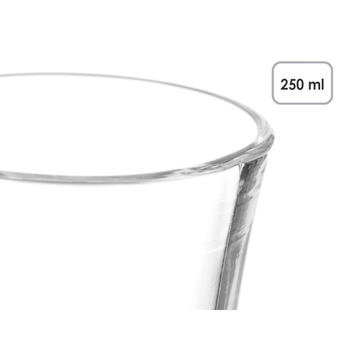 Taza Vidrio Cafe Latte Con Pie Y Asa 250Ml Vivalto 10X14CM (24 Unidades) 3 Taza Vidrio Cafe Latte Con Pie Y Asa 250Ml Vivalto 10X14CM (24 Unidades) 3