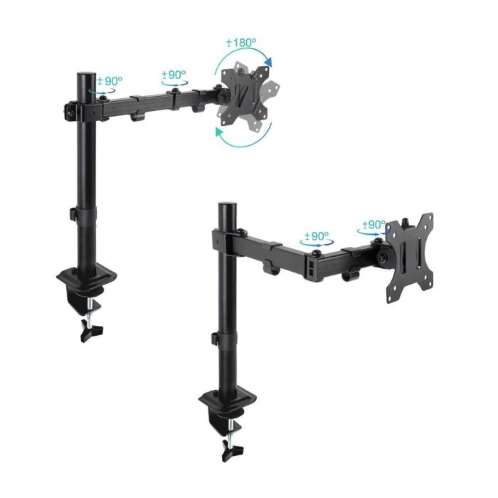 TooQ DB1801TN-B Soporte Mesa Monitor 17-32" Inclinable Giratorio VESA 75/100, 8kg, Negro, Abrazadera/Pasante 1 TooQ DB1801TN-B Soporte Mesa Monitor 17-32" Inclinable Giratorio VESA 75/100, 8kg, Negro, Abrazadera/Pasante 1