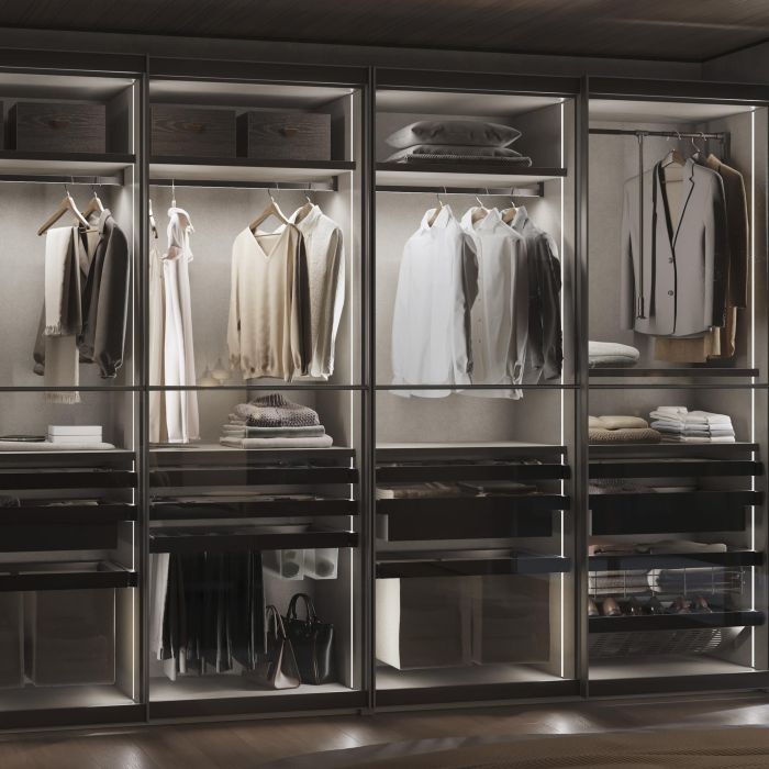 Emuca Kit de barra para armario Luxe, tira LED 4,5x8 Neonlynx V, sensor de movimiento RF Smart y convertidor Smart (24V DC), longitud 900mm, Luz blanca cálida 2.700K, Plástico y Aluminio, Titanio 4 Emuca Kit de barra para armario Luxe, tira LED 4,5x8 Neonlynx V, sensor de movimiento RF Smart y convertidor Smart (24V DC), longitud 900mm, Luz blanca cálida 2.700K, Plástico y Aluminio, Titanio 4