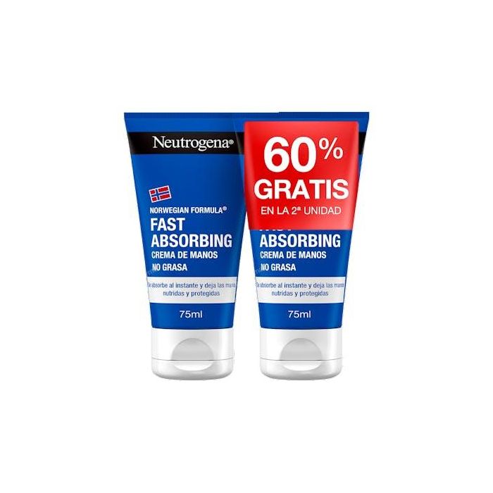 Neutrogena Manos Crema Rap Abs 75 Ml Duplo Tubo T/Blanco** Neutrogena Manos Crema Rap Abs 75 Ml Duplo Tubo T/Blanco**