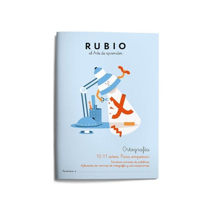 Rubio Cuaderno de Ortografía 5 - Aprende a escribir con actividades lúdicas, diptongos, triptongos, hiatos y numerales hasta el 1.000