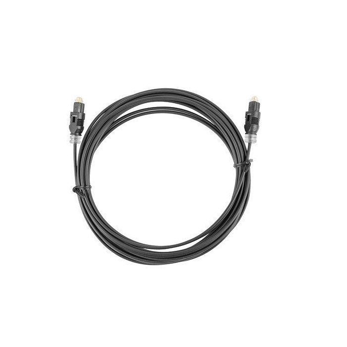 Lanberg Cable Toslink Óptico Audio Digital 2m Negro para Home Theatre, Barras de Sonido, Consolas y Televisores