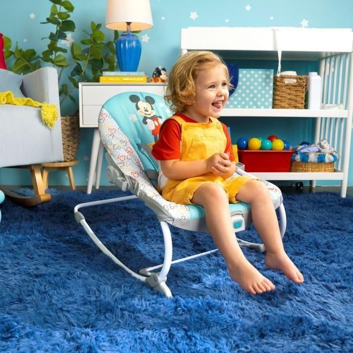 Bright Starts Transat Disney Baby Mickey - Evolutif - 61 x 86 x 71 cm - Azul - Nacimiento 3 Bright Starts Transat Disney Baby Mickey - Evolutif - 61 x 86 x 71 cm - Azul - Nacimiento 3