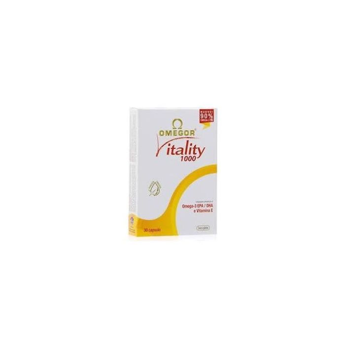 Omegor Vitality 1000 Perlas con Omega-3 EPA y DHA en forma de triglicéridos – 30 perlas