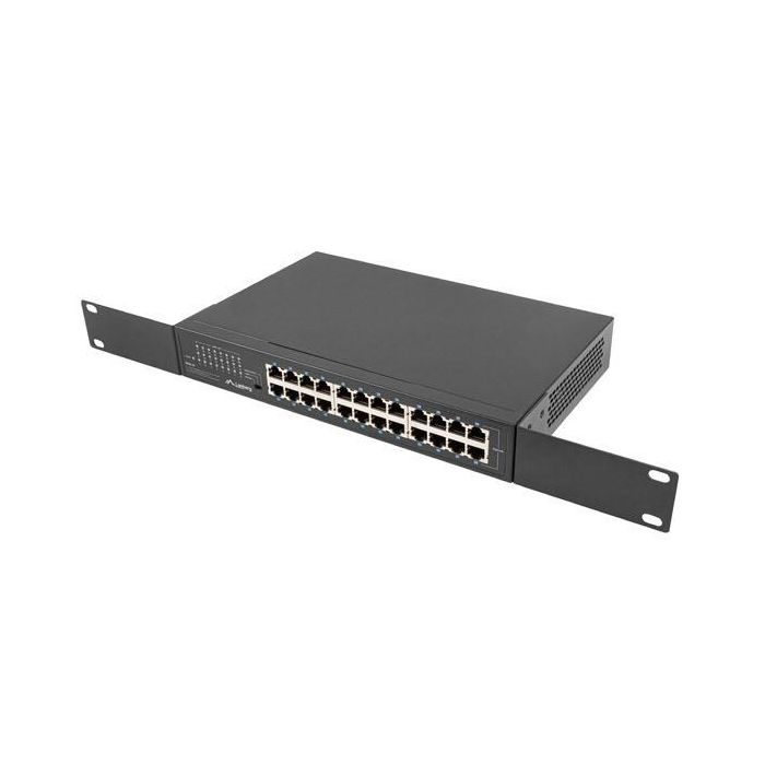 Lanberg RSGE-24 Switch No Administrado Gigabit Ethernet (10/100/1000) 24 Puertos 1U Negro 2