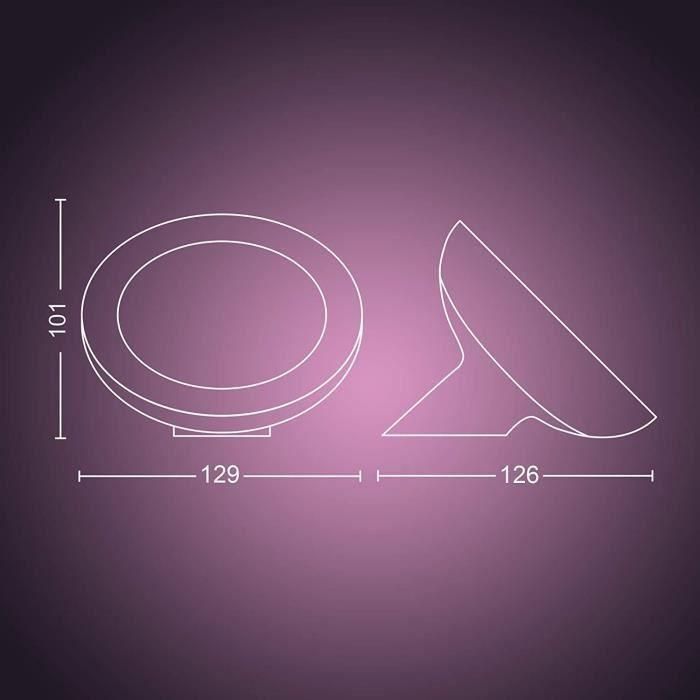 Philips Hue PHI8718699770983 White & Color Ambiance Bloom Lámpara 4th Generation - Blanca, Bluetooth, compatible con Alexa, Google, HomeKit 5