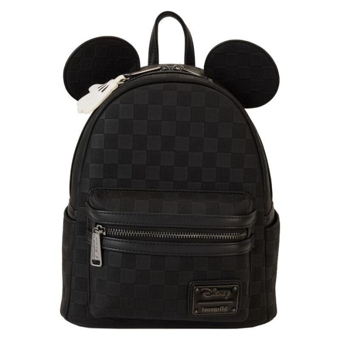 Loungefly Mochila Ears Mickey Disney Evergreen Piel Vegana 26cm con Bolsillos Laterales y Frontal