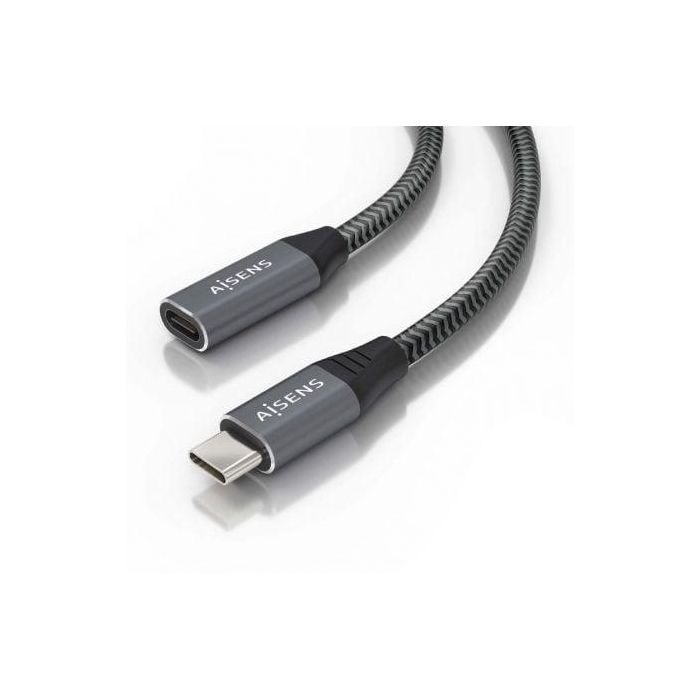 AISENS - CABLE USB 3.2 GEN2x2 ALUMINIO 20GBPS 8K@30HZ 5A 100W, TIPO USB-C/M-USB-C/H, GRIS, 2.0M AISENS - CABLE USB 3.2 GEN2x2 ALUMINIO 20GBPS 8K@30HZ 5A 100W, TIPO USB-C/M-USB-C/H, GRIS, 2.0M