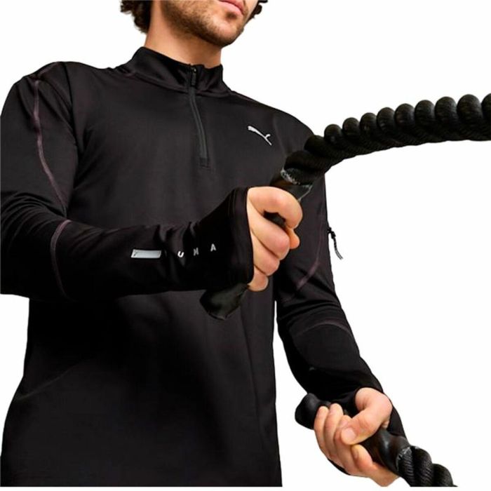 Sudadera sin Capucha Hombre Puma Flex 1/4 Zip Negro 2