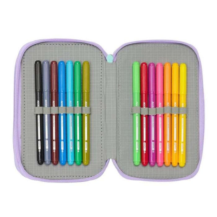 Plumier Triple Frozen Spirit Lila 12,5 x 19,5 x 5,5 cm 37 Piezas 4