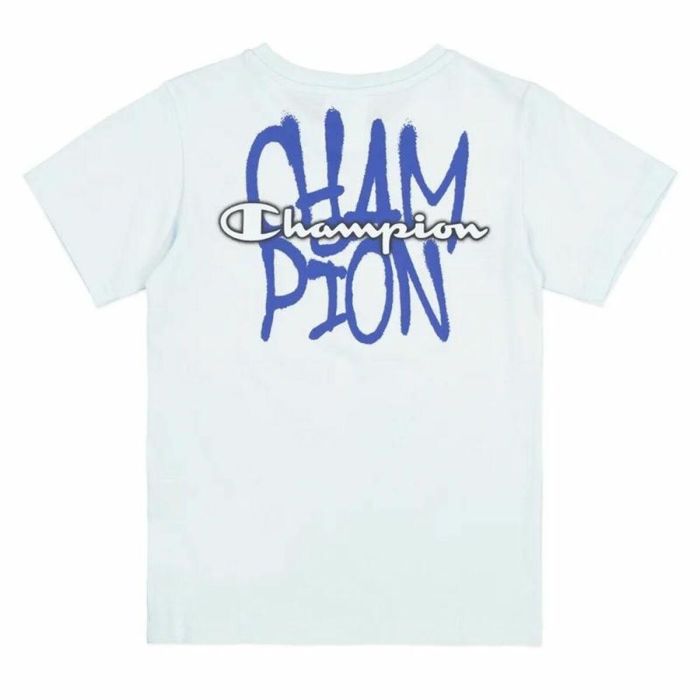 Camiseta de Manga Corta Infantil Champion Azul L 2
