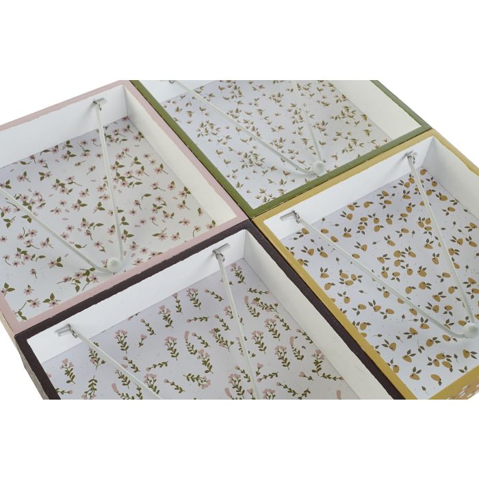 DKD Home Decor Servilletero Spices 2023 Verde Mostaza 18 x 4 x 18 cm (4 Unidades) 1