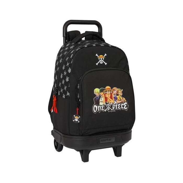 Mochila Escolar con Ruedas One Piece Negro 33 x 45 x 22 cm