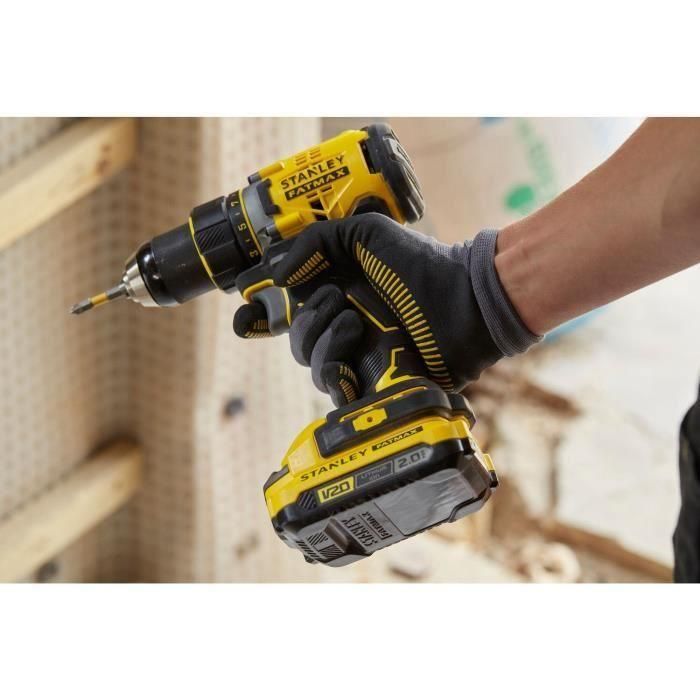 Stanley Fatmax V20 SFMCD720D2K-QW Taladro Atornillador Brushless Litio 80 Nm 18V con 2 Baterías 2Ah 3 Stanley Fatmax V20 SFMCD720D2K-QW Taladro Atornillador Brushless Litio 80 Nm 18V con 2 Baterías 2Ah 3