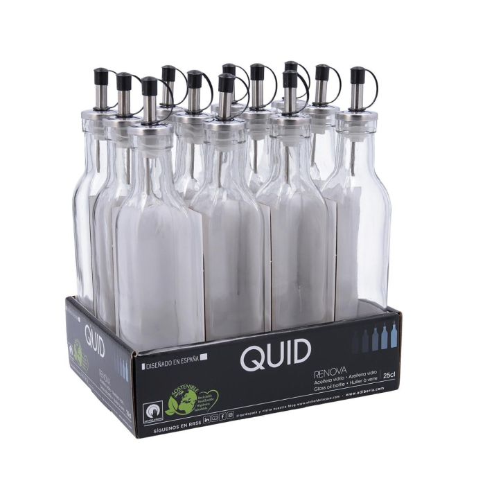 Aceitera Quid Renova Transparente Vidrio 250 ml (12 Unidades) (Pack 12x) 2
