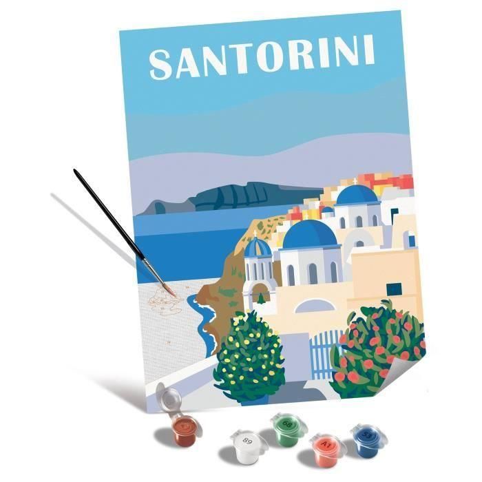 Ravensburger Pintura por números CreArt Santorini Adultos 30x40 cm Actividad Creativa Relajante +12 Años 23906 1