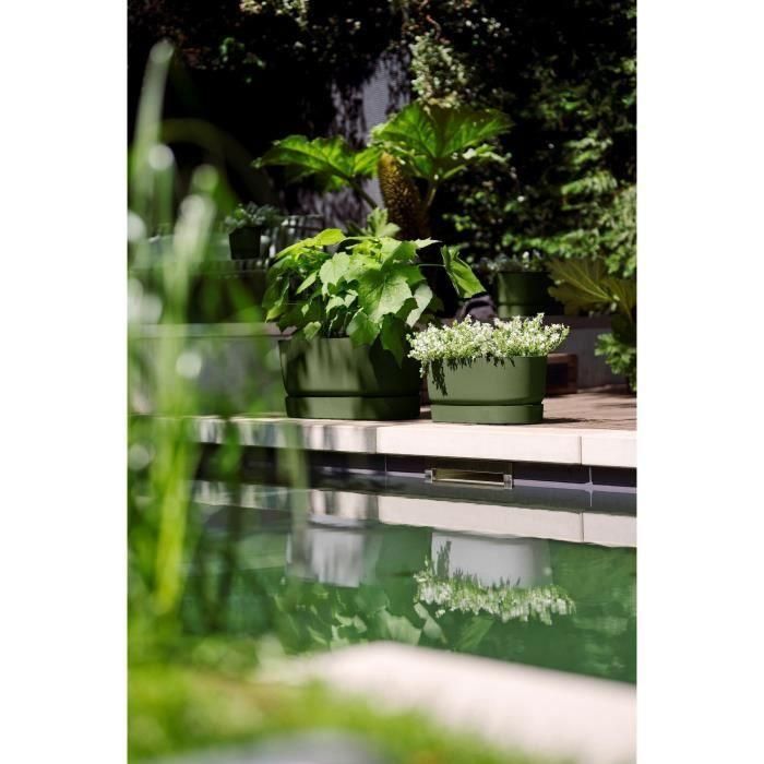 Greenville Oval Planter - Plastic - con ruedas - Ø60 - Green de hoja 5 Greenville Oval Planter - Plastic - con ruedas - Ø60 - Green de hoja 5