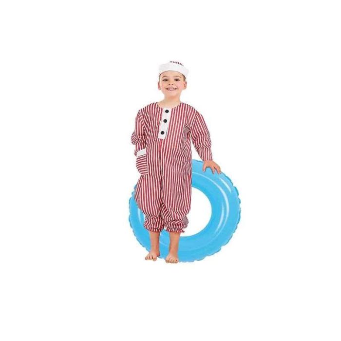 Creaciones Llopis Disfraz Bañista Infantil para Niños con Mono, Gorrito y Flotador, Talla 1 (3-5 años)